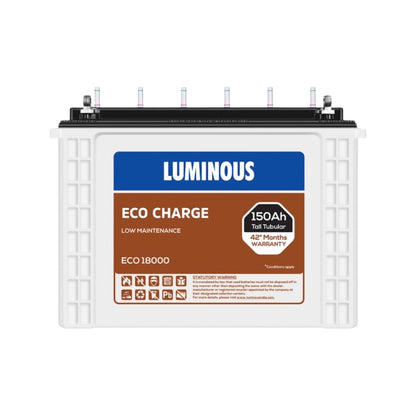 Luminous ECO VOLT NEO 1050 Home Inverter-UPS and Battery ECO18000 150 Ah