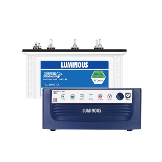 Luminous ECO WATT NEO 1250 Home Inverter-UPS and Battery PC18042TJ 150Ah