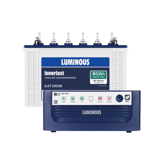 Luminous ECO WATT NEO 700 Home Inverter-UPS and Battery ILST10036 80Ah